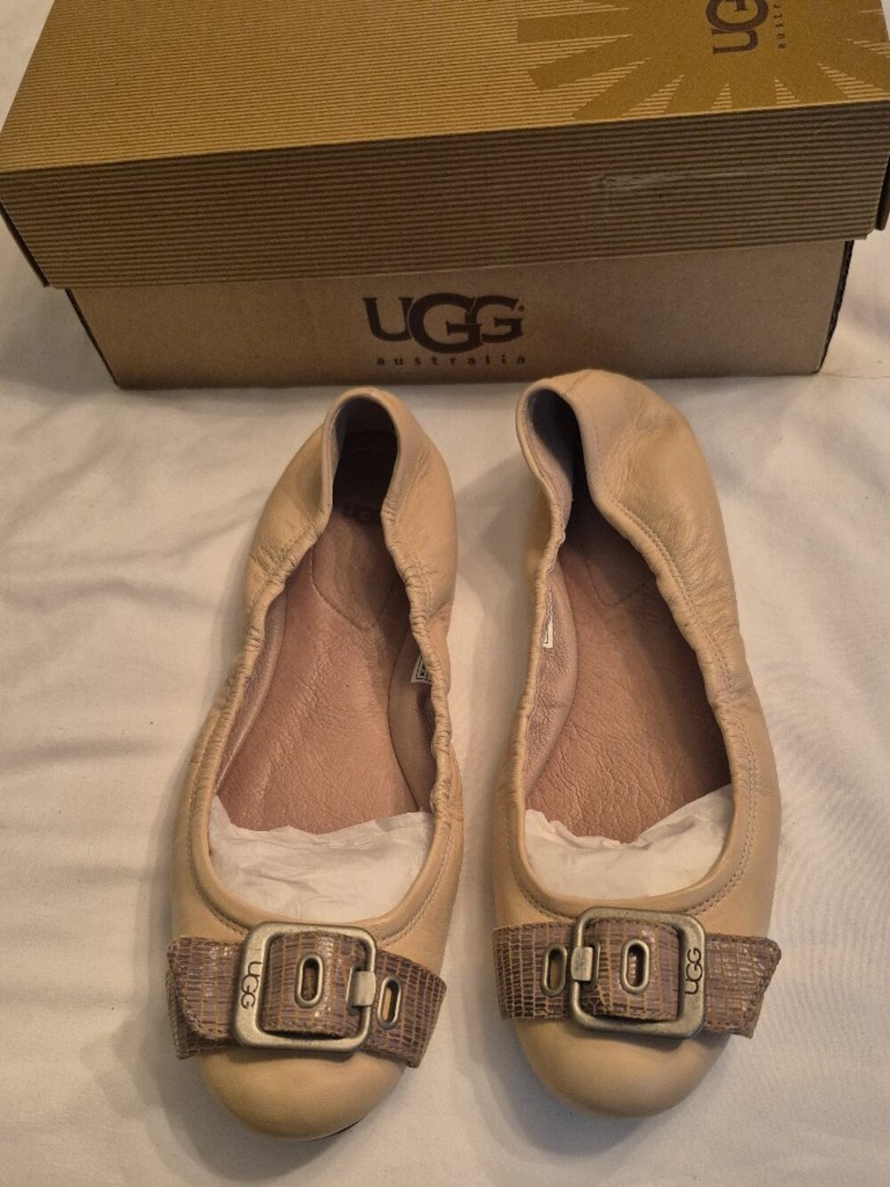 UGG Ballet flats, wheat colour, size 8